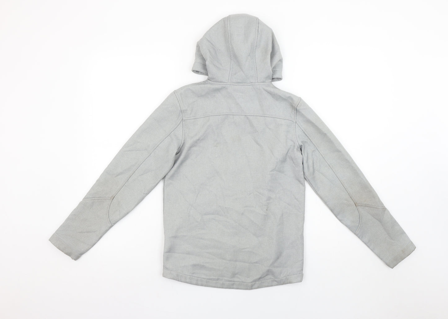 Mountain Warehouse Boys Grey Hooded Softshell Jacket 9-10 Years Windproof