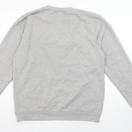 Kangol Mens Grey Logo Crew Neck Sweatshirt XL Cotton Blend