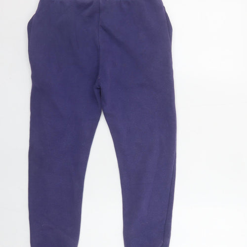 Hype Boys Blue Jogger Trousers 11-12 Years Cotton Blend Elastic Waist
