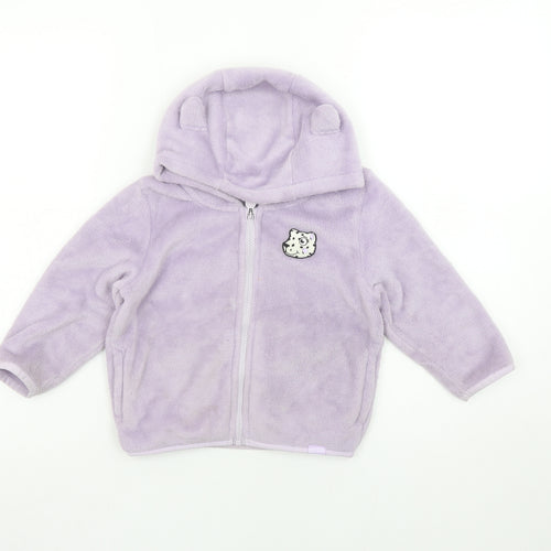 Regatta Girls Purple Fleece Full Zip Hoodie 4 Years Outdoor Hooded Jacket