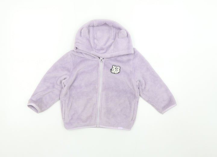 Regatta Girls Purple Fleece Full Zip Hoodie 4 Years Outdoor Hooded Jacket