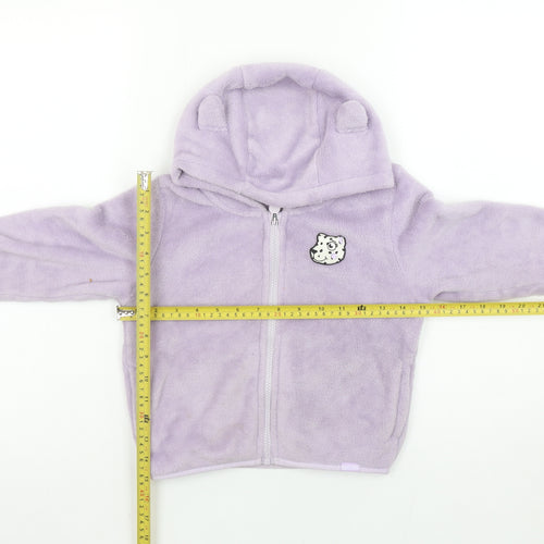Regatta Girls Purple Fleece Full Zip Hoodie 4 Years Outdoor Hooded Jacket