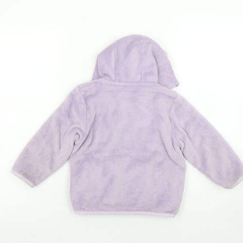Regatta Girls Purple Fleece Full Zip Hoodie 4 Years Outdoor Hooded Jacket