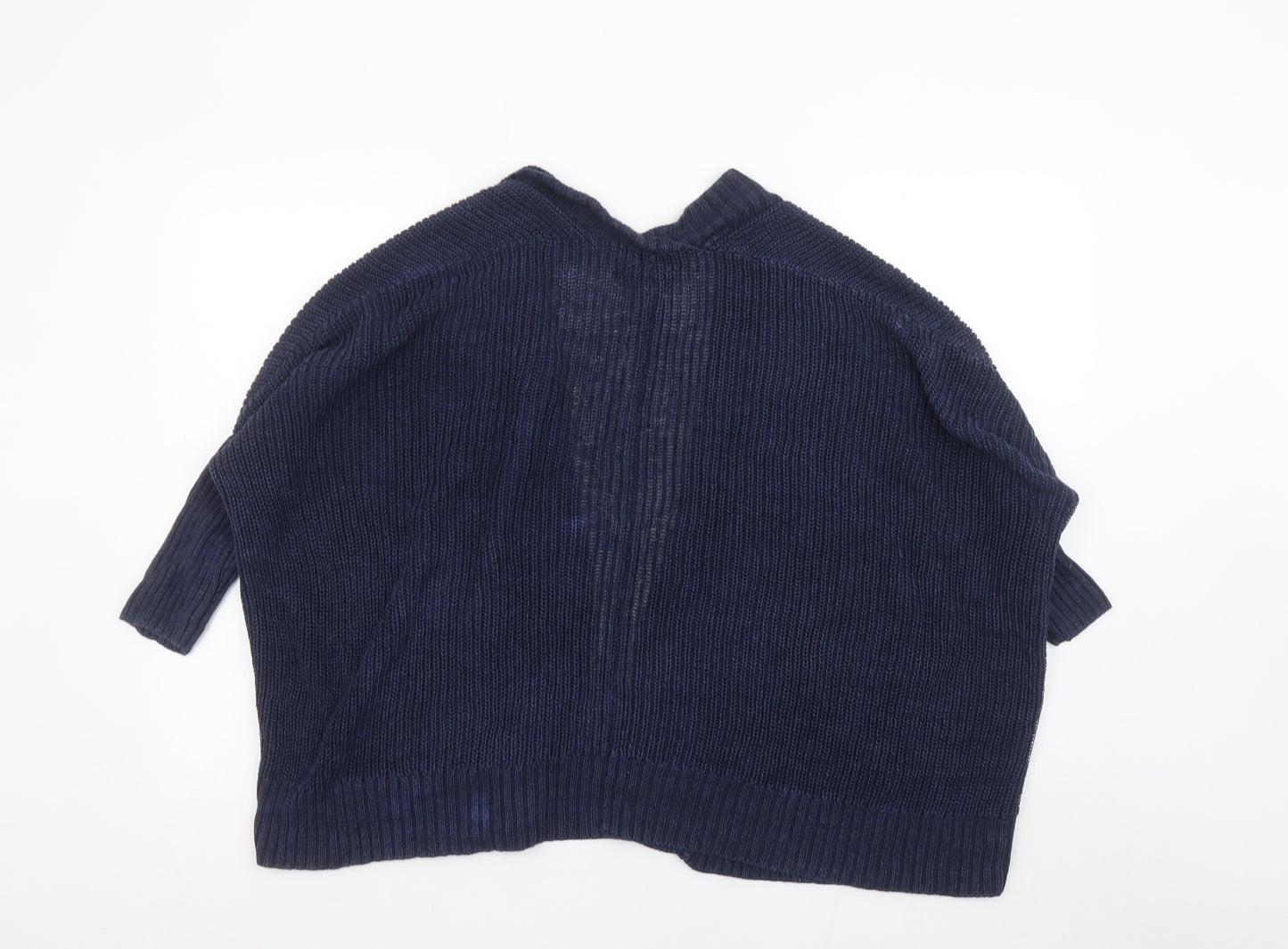 Polo Ralph Lauren Women's Blue Cotton Short Sleeve Cardigan S