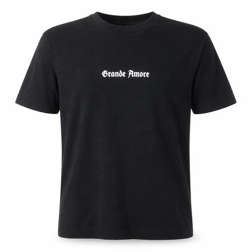H&M Divided Men’s Black ‘Grande Amore’ Rose Print T-Shirt Size S