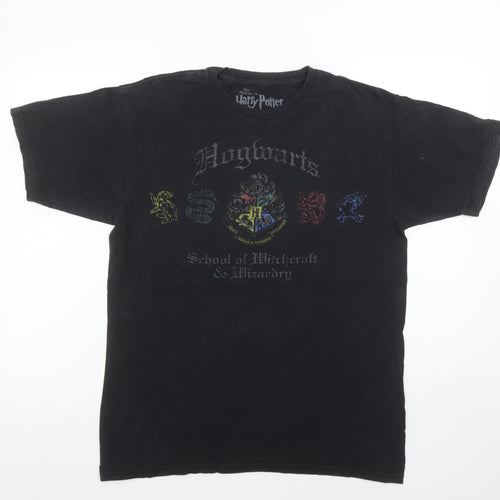 Harry Potter Men’s Black Medium Hogwarts Graphic T-Shirt