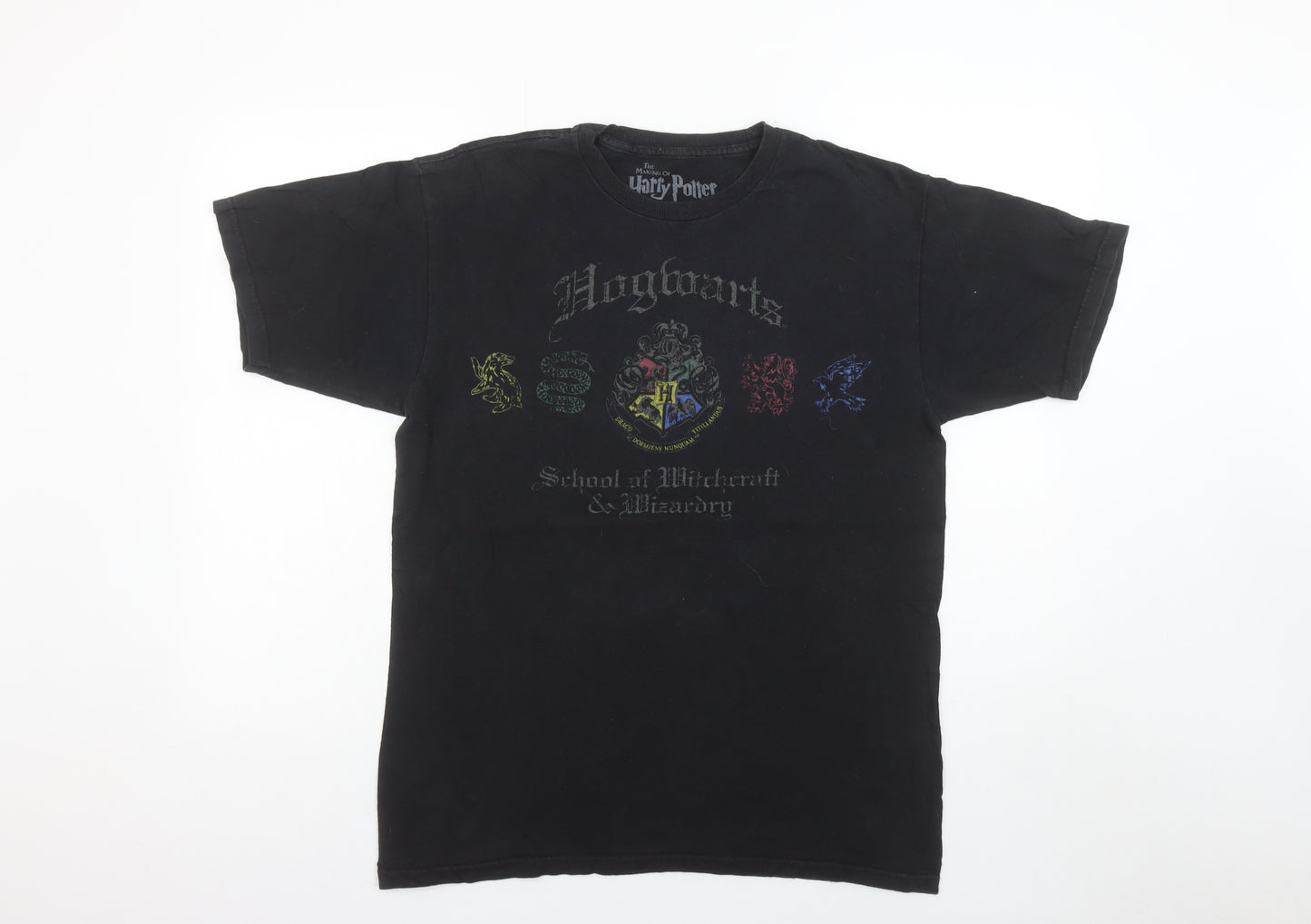 Harry Potter Men’s Black Medium Hogwarts Graphic T-Shirt