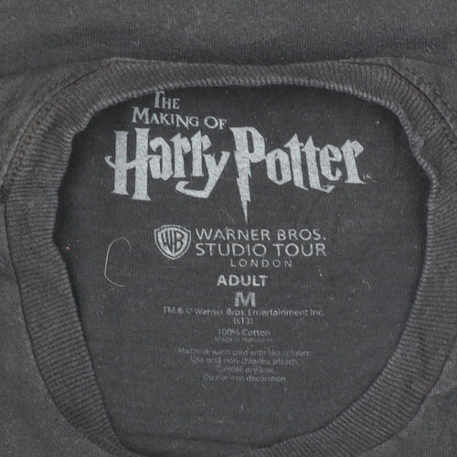 Harry Potter Men’s Black Medium Hogwarts Graphic T-Shirt