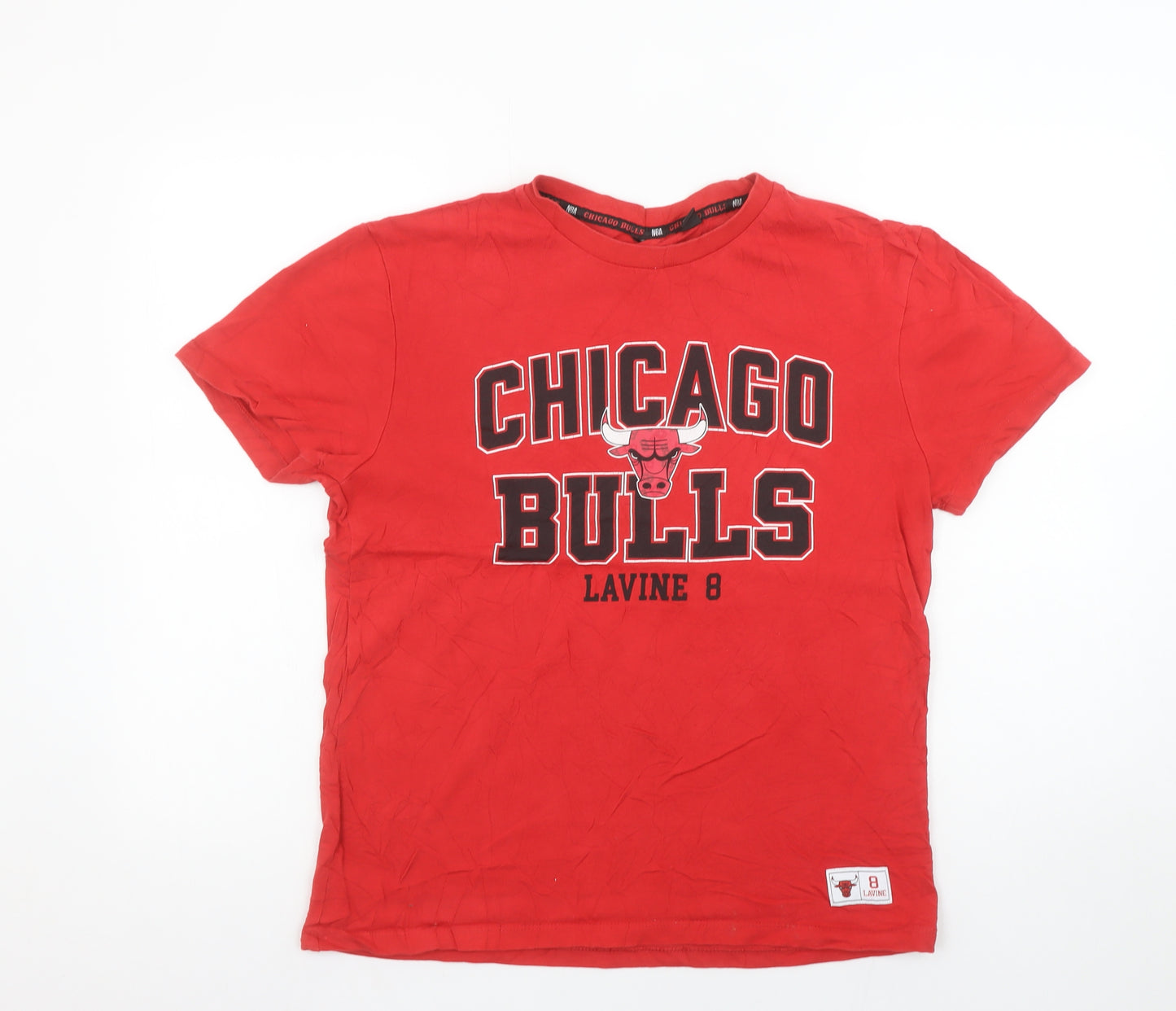 Primark Women Red Chicago Bulls Lavine 8 Graphic T-Shirt XS