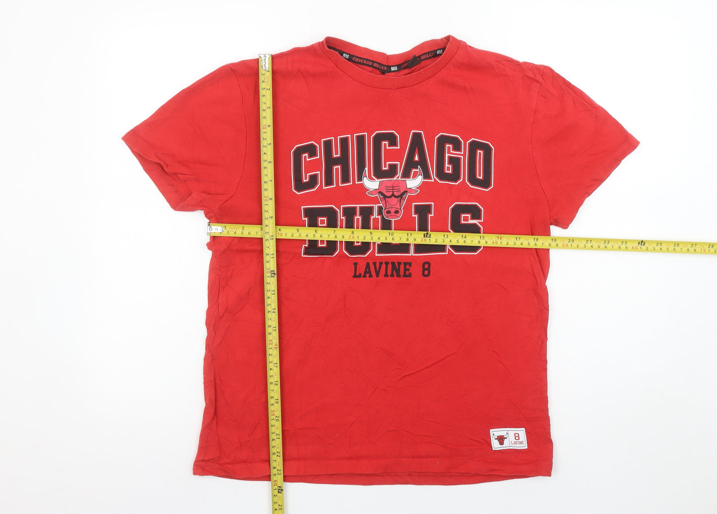 Primark Women Red Chicago Bulls Lavine 8 Graphic T-Shirt XS