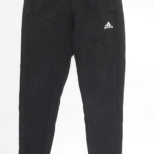 Adidas Men's Black Small Jogger Trousers Elastic Waist Sweatpants