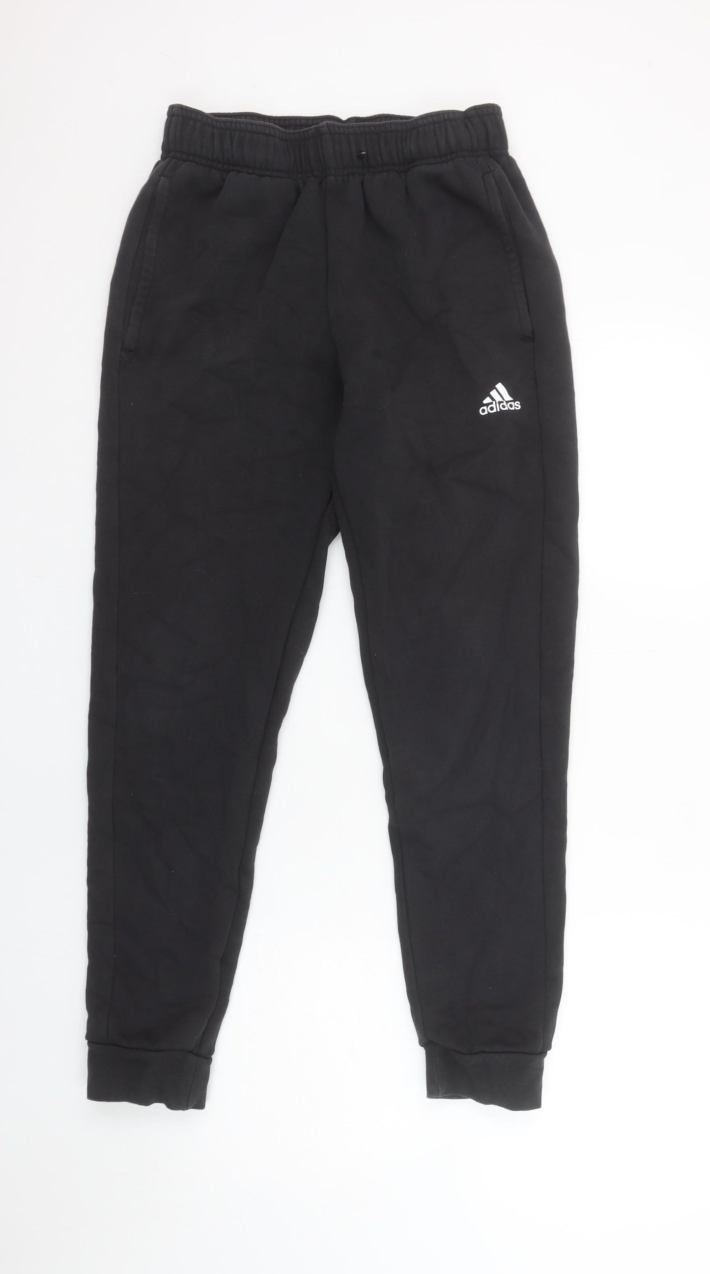 Adidas Men's Black Small Jogger Trousers Elastic Waist Sweatpants