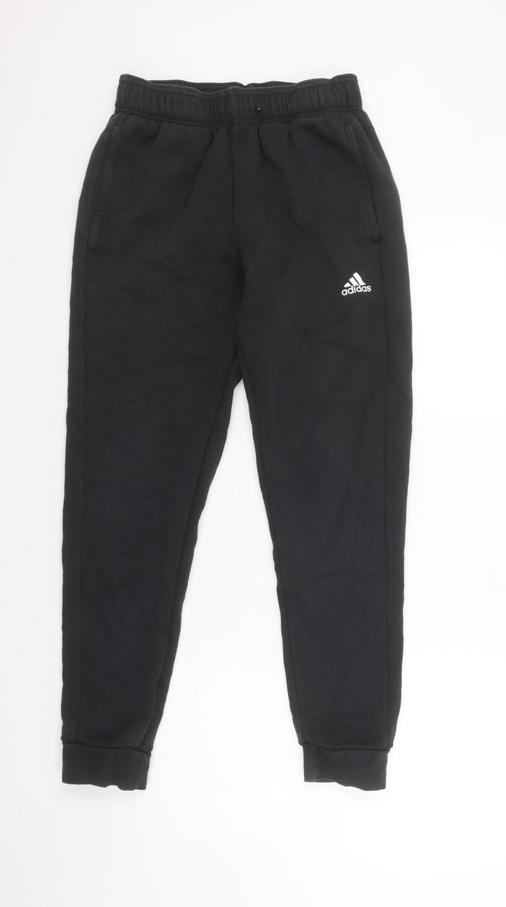 Adidas Men's Black Small Jogger Trousers Elastic Waist Sweatpants
