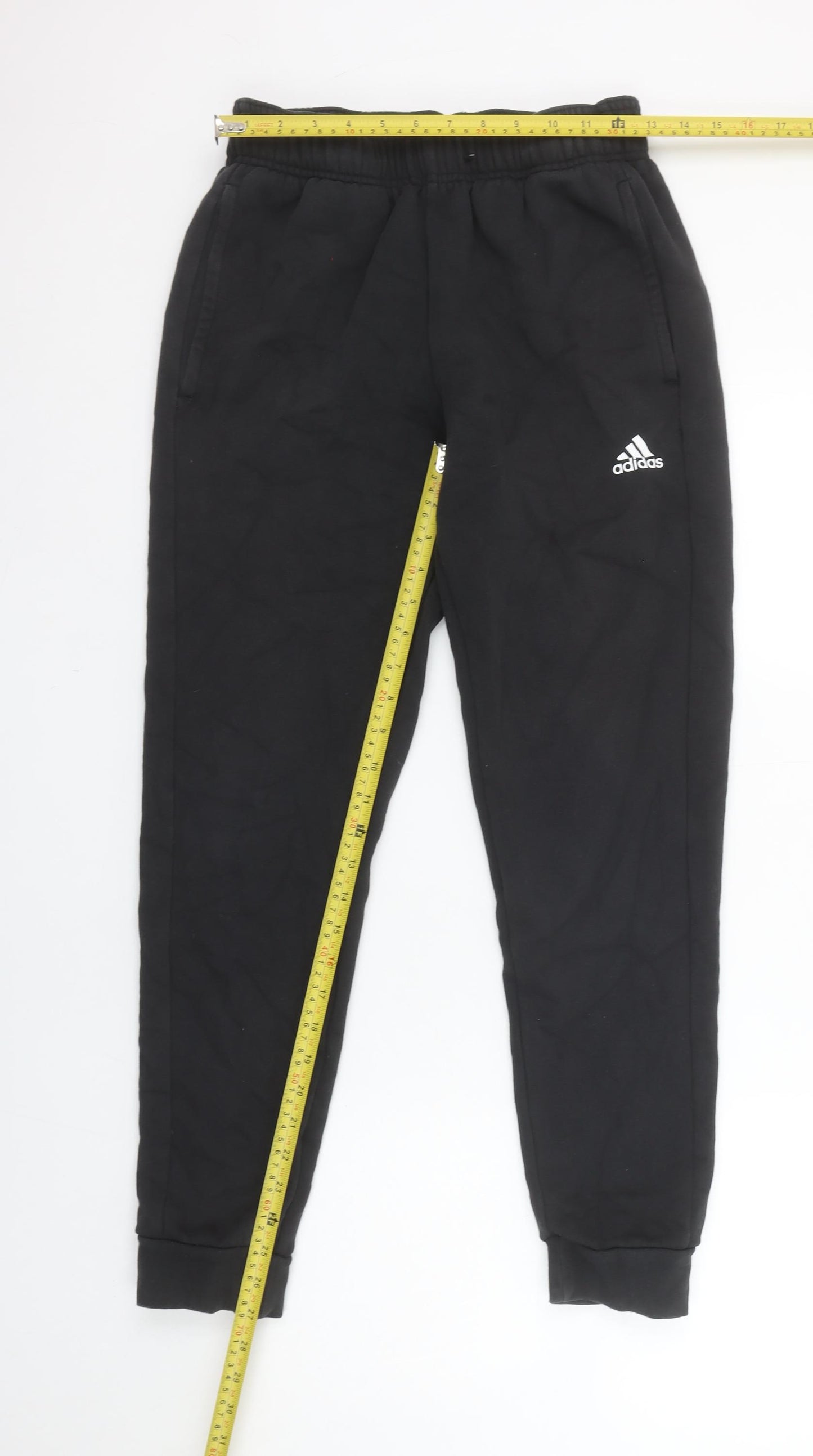 Adidas Men's Black Small Jogger Trousers Elastic Waist Sweatpants