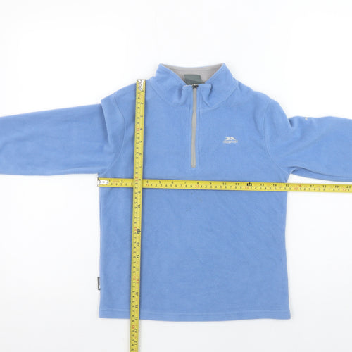 Trespass Girls Blue Fleece 1/4 Zip Pullover Sweatshirt 7-8 Years