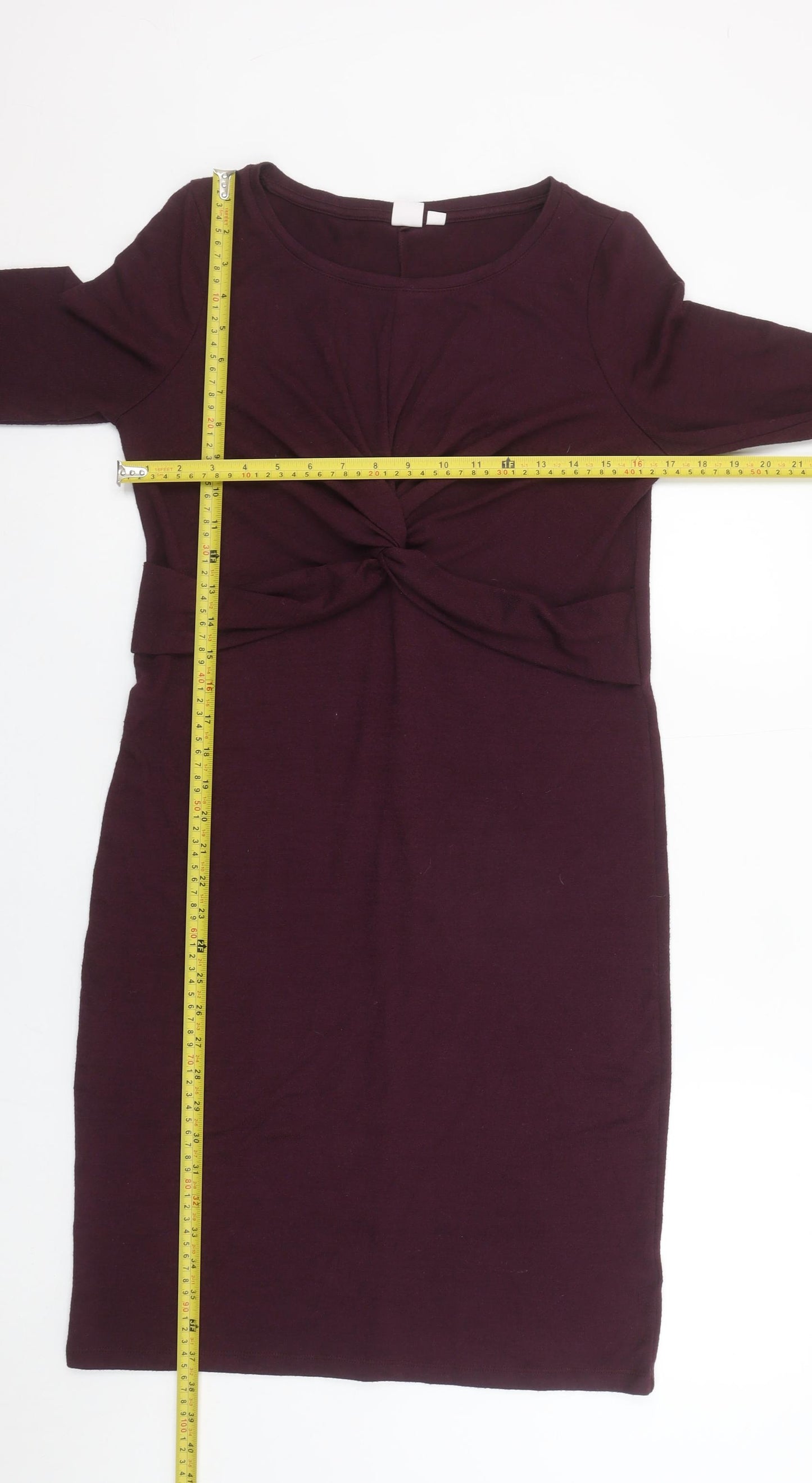 GAP Maternity Purple Bodycon Knee Length Long Sleeve Dress S