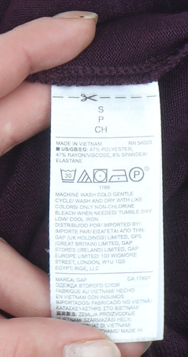 GAP Maternity Purple Bodycon Knee Length Long Sleeve Dress S