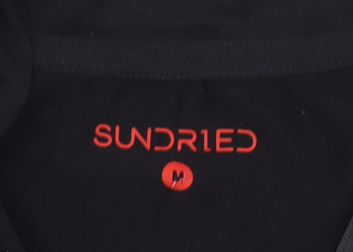 Sundried Men's Black Medium 1/4 Zip Long Sleeve Running Top