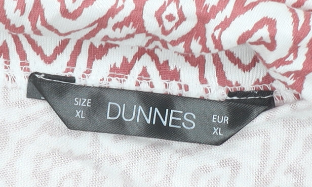Dunnes Stores Women Pink Geometric V-Neck Tank Top XL