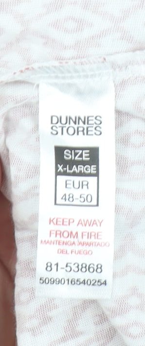 Dunnes Stores Women Pink Geometric V-Neck Tank Top XL