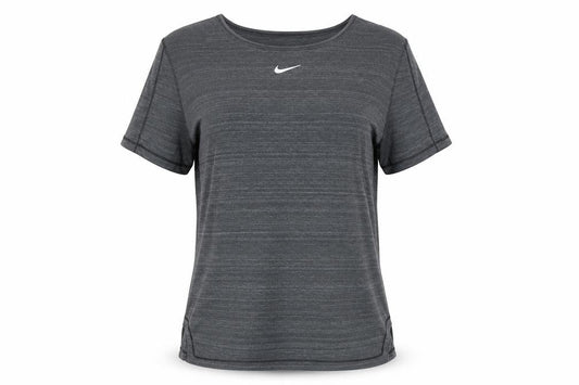 Front view of Nike Women’s Grey Dri-Fit Short Sleeve T-Shirt XS Athletic Tee