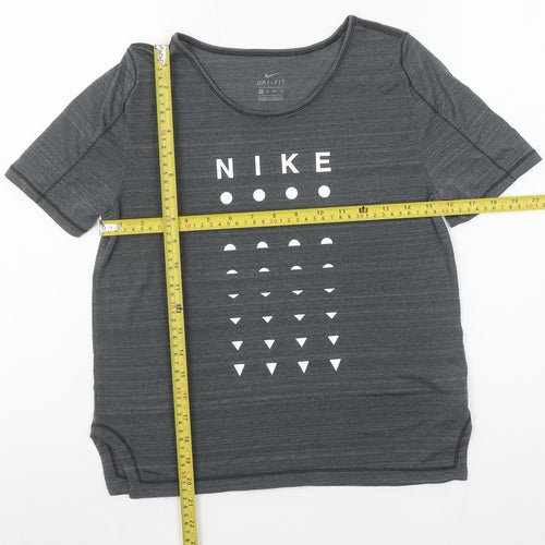 Nike Women’s Grey Dri-Fit Short Sleeve T-Shirt XS Athletic Tee