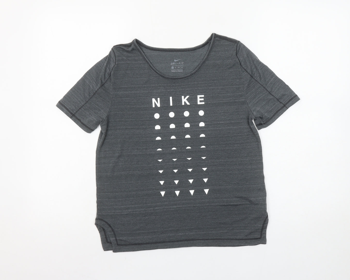 Nike Women’s Grey Dri-Fit Short Sleeve T-Shirt XS Athletic Tee