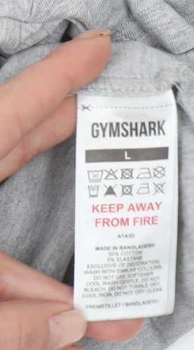 Gymshark Men Grey L Athletic Crew Neck Short Sleeve T-Shirt