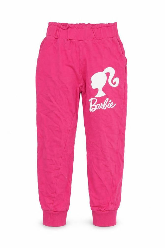Barbie Girls Pink Cotton Jogger Trousers Size 10 Years