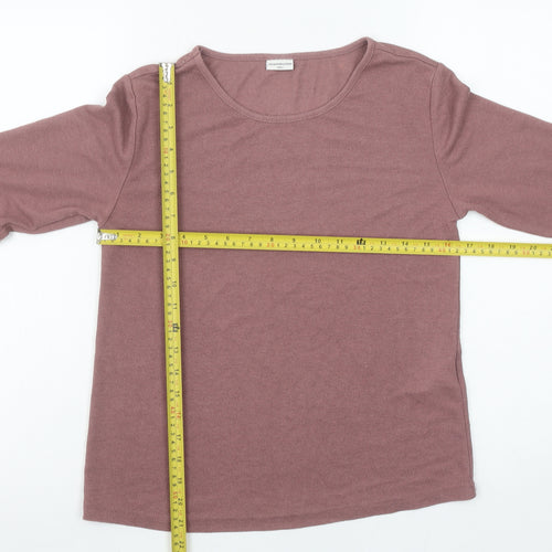 Jacqueline de Yong Women's Pink Bell Sleeve Jersey Top Size S