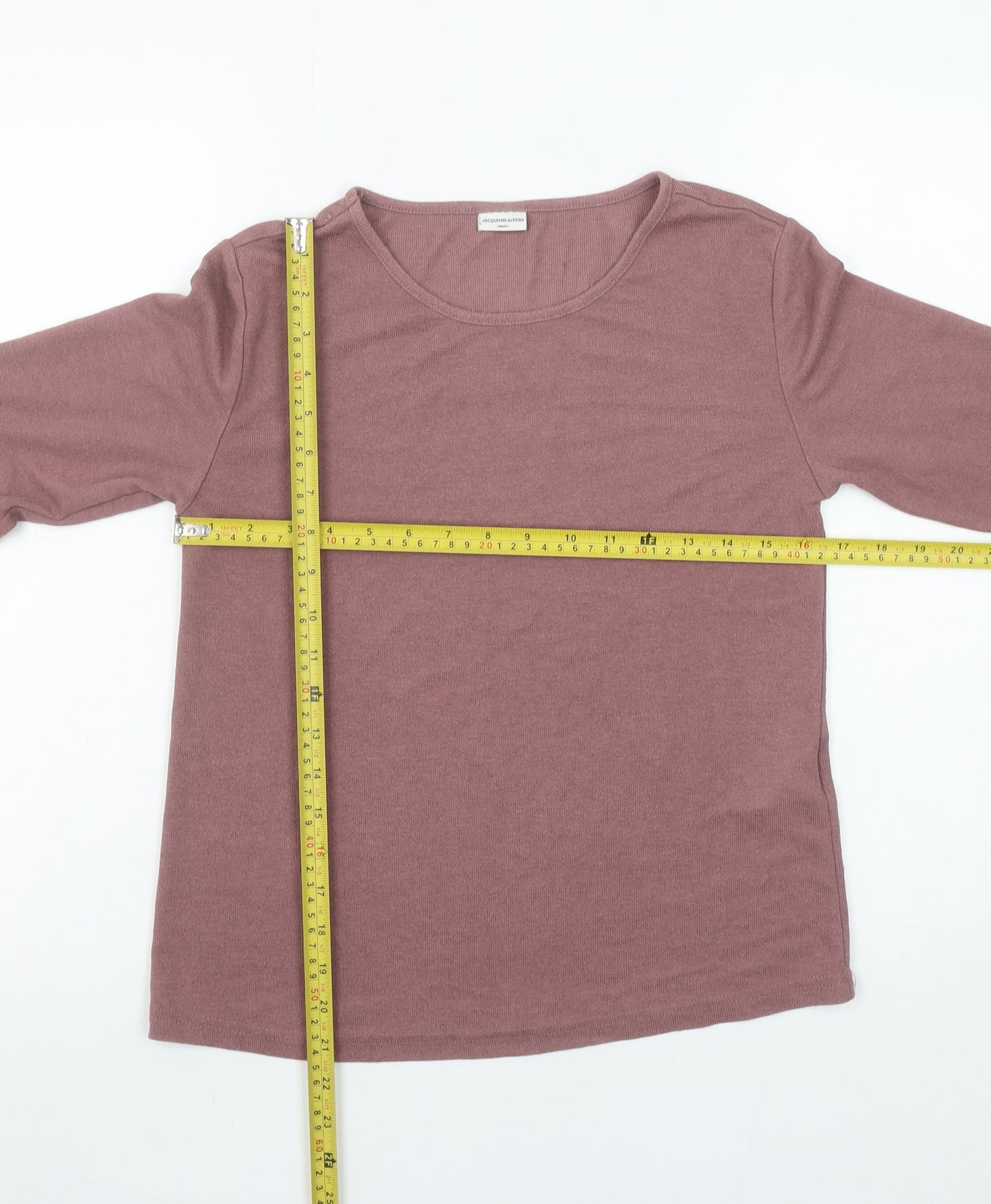 Jacqueline de Yong Women's Pink Bell Sleeve Jersey Top Size S