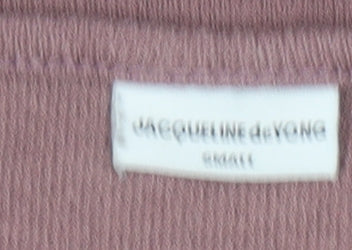 Jacqueline de Yong Women's Pink Bell Sleeve Jersey Top Size S