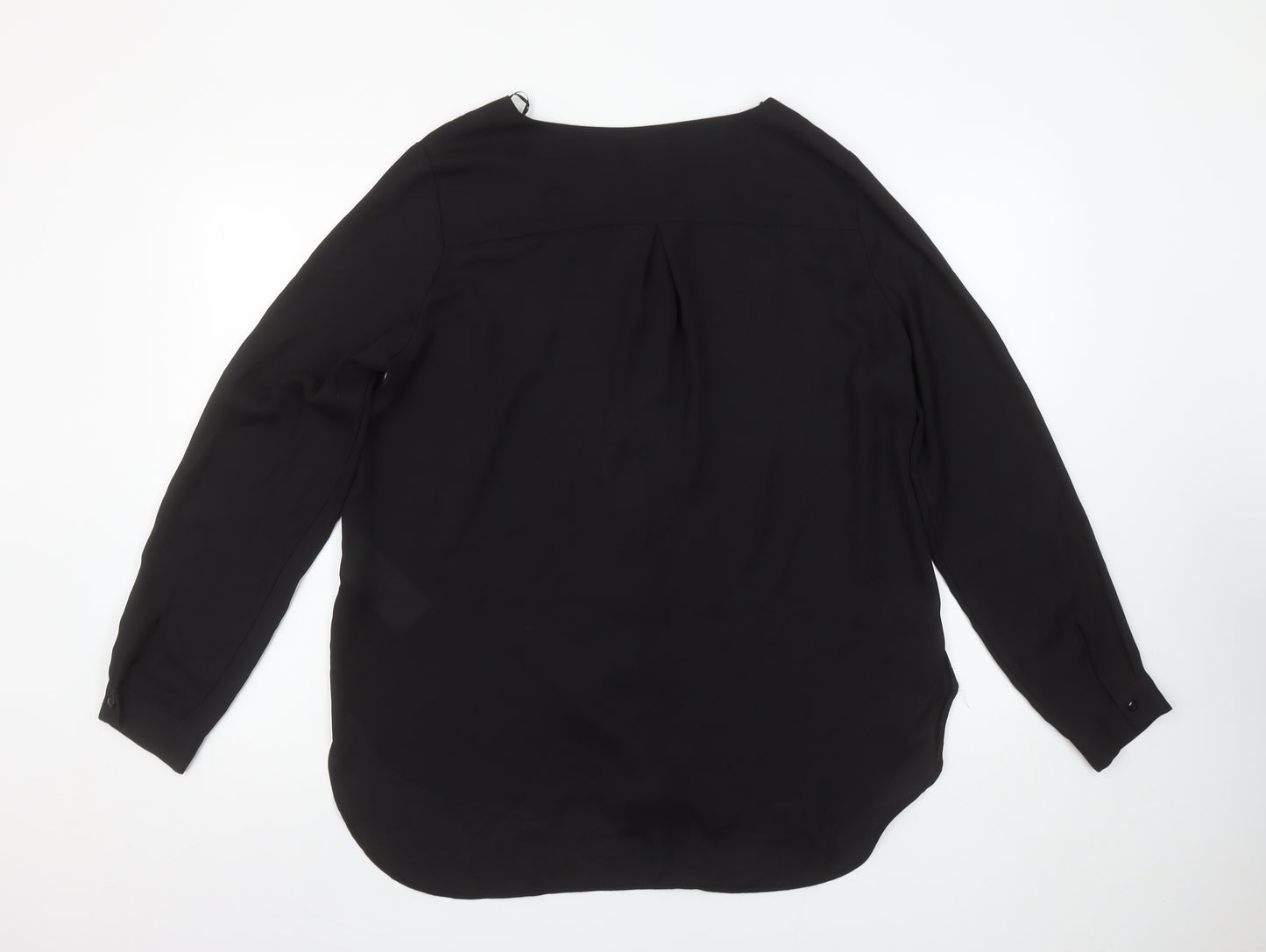 Vila Women's Black Long Sleeve Chiffon Blouse Size L