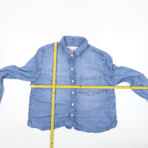 Lola River Women's Blue Lyocell Denim Button-Up Shirt Size S