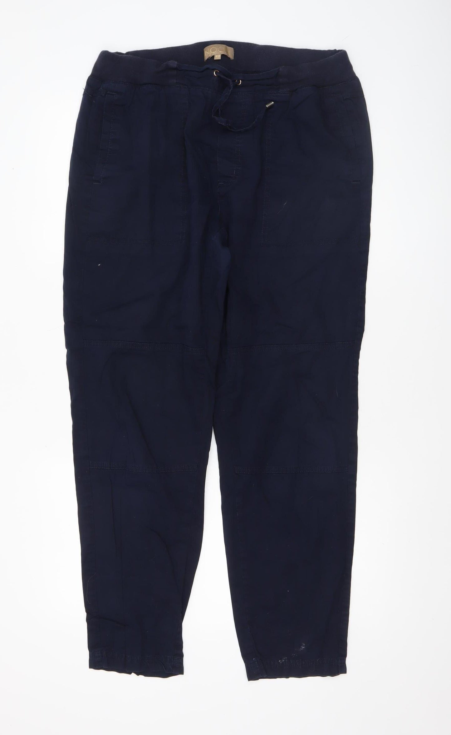 NOOM Women’s Blue Cotton Jogger Trousers Size 14