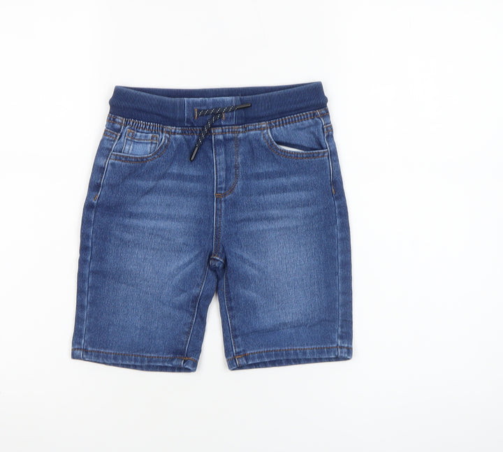 Denim Co. Boys Blue 6-7 Years Bermuda Denim Shorts with Elastic Waist