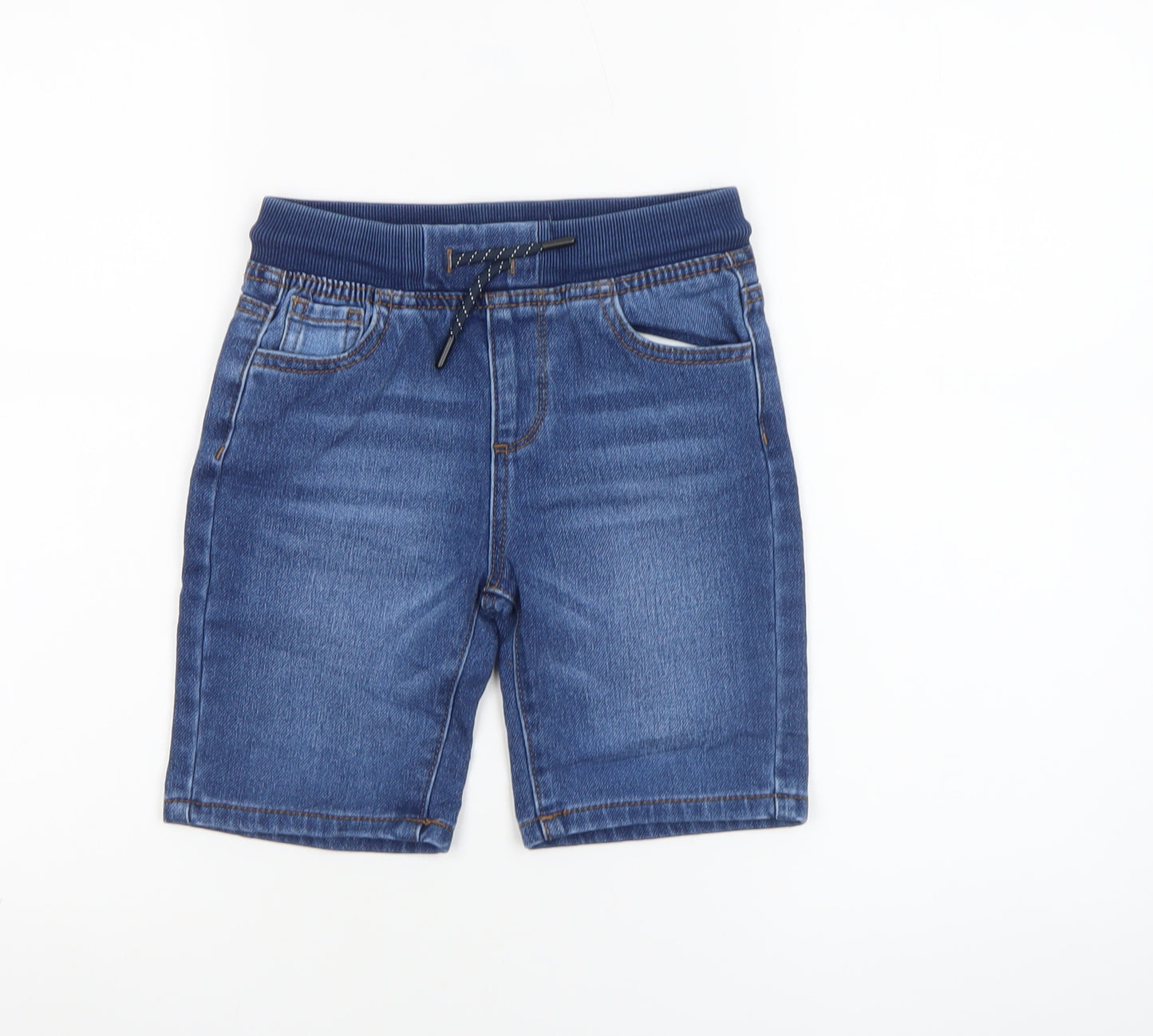 Denim Co. Boys Blue 6-7 Years Bermuda Denim Shorts with Elastic Waist