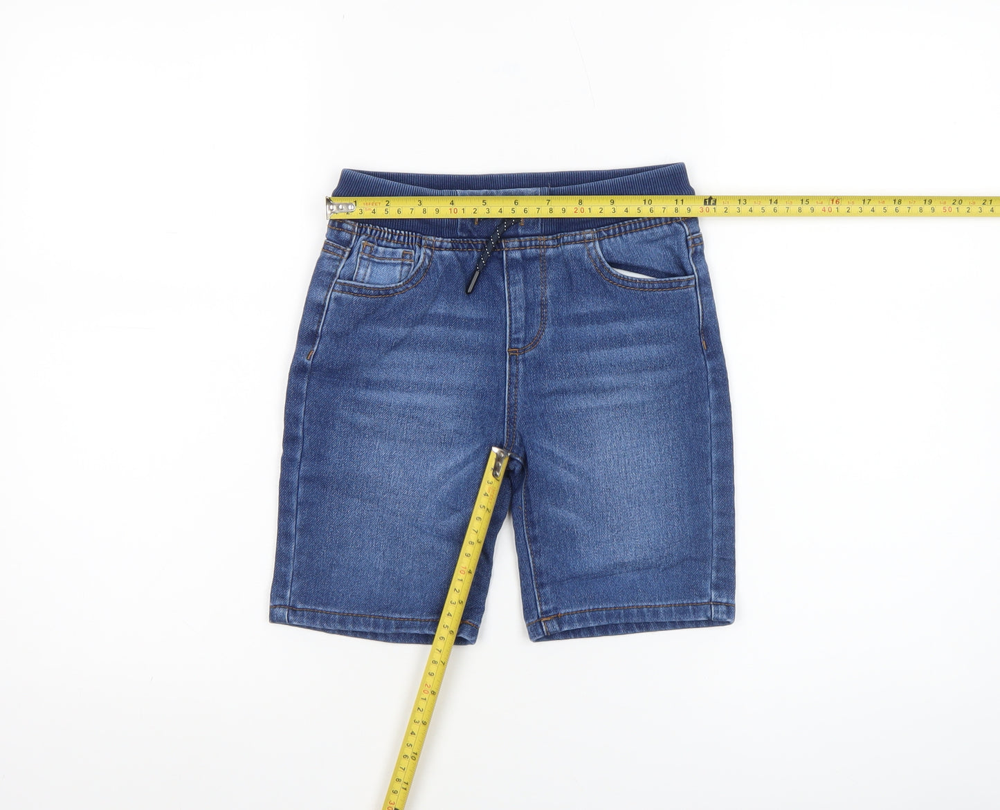 Denim Co. Boys Blue 6-7 Years Bermuda Denim Shorts with Elastic Waist