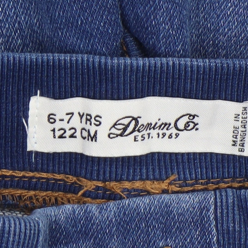 Denim Co. Boys Blue 6-7 Years Bermuda Denim Shorts with Elastic Waist