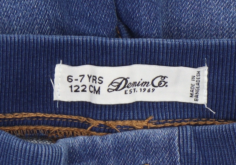 Denim Co. Boys Blue 6-7 Years Bermuda Denim Shorts with Elastic Waist