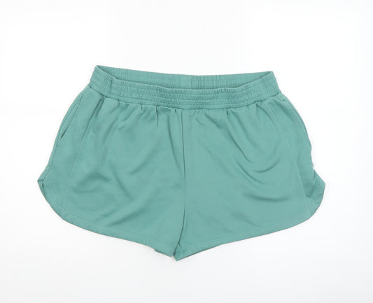 Dunnes Stores Women’s Green L Sweat Shorts Polyester Blend Activewear