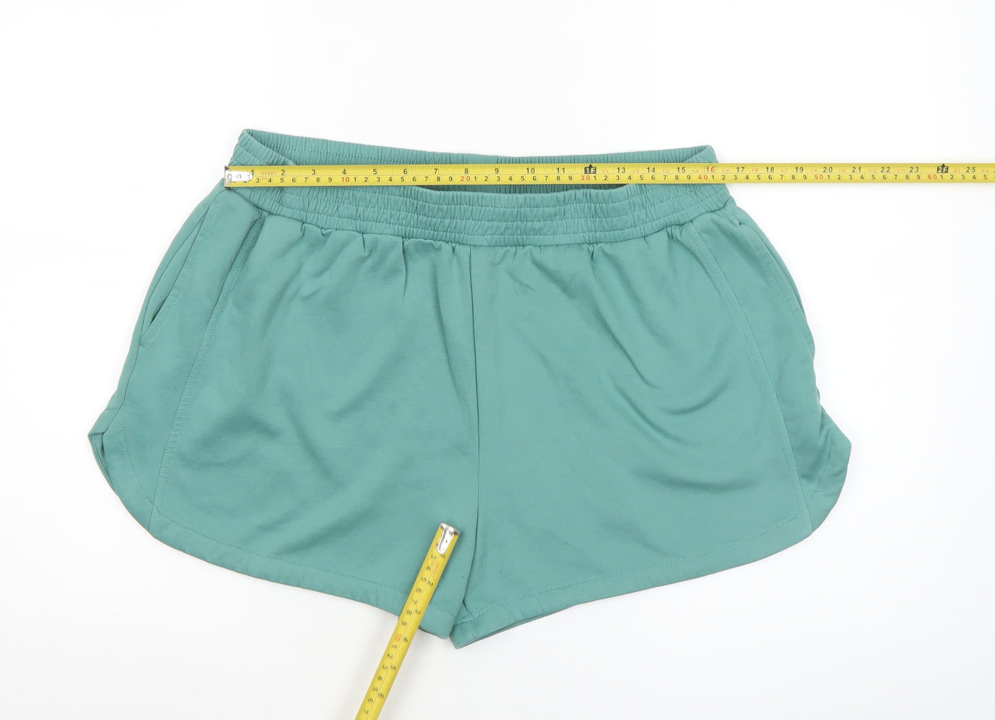 Dunnes Stores Women’s Green L Sweat Shorts Polyester Blend Activewear