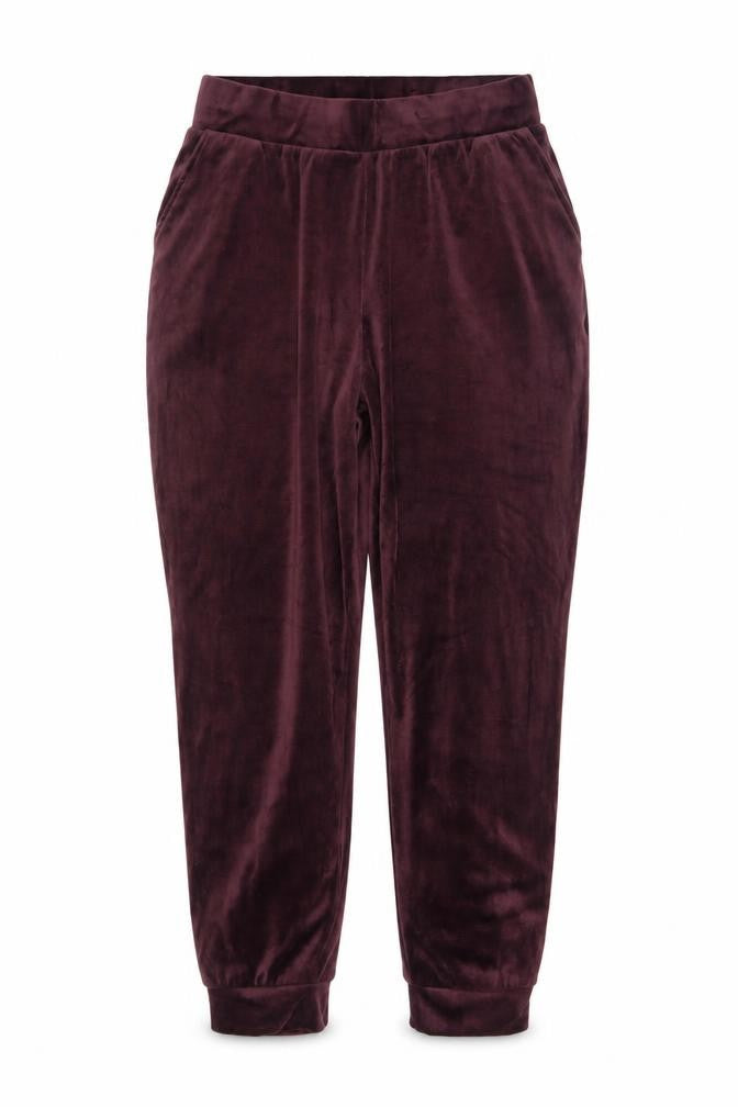 Magaschoni Women's Purple Velour Jogger Trousers XL