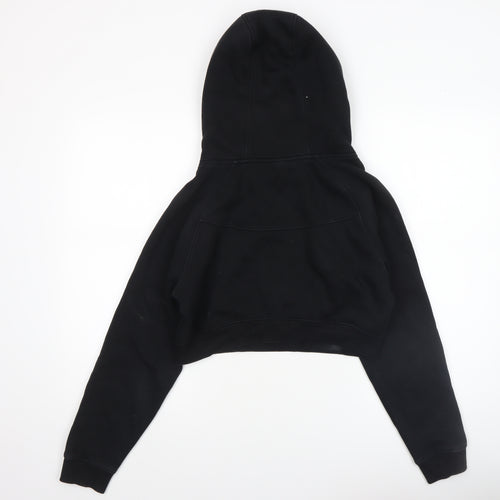 Alphalete Women's Black Crop Hoodie Small Cotton Blend Pullover