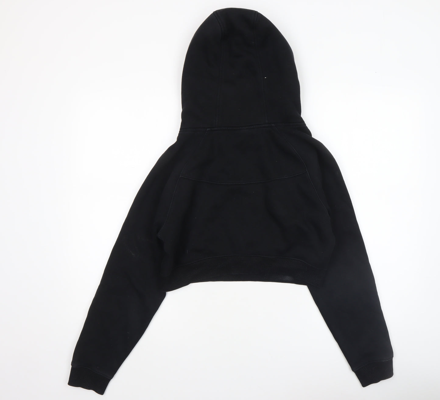 Alphalete Women's Black Crop Hoodie Small Cotton Blend Pullover