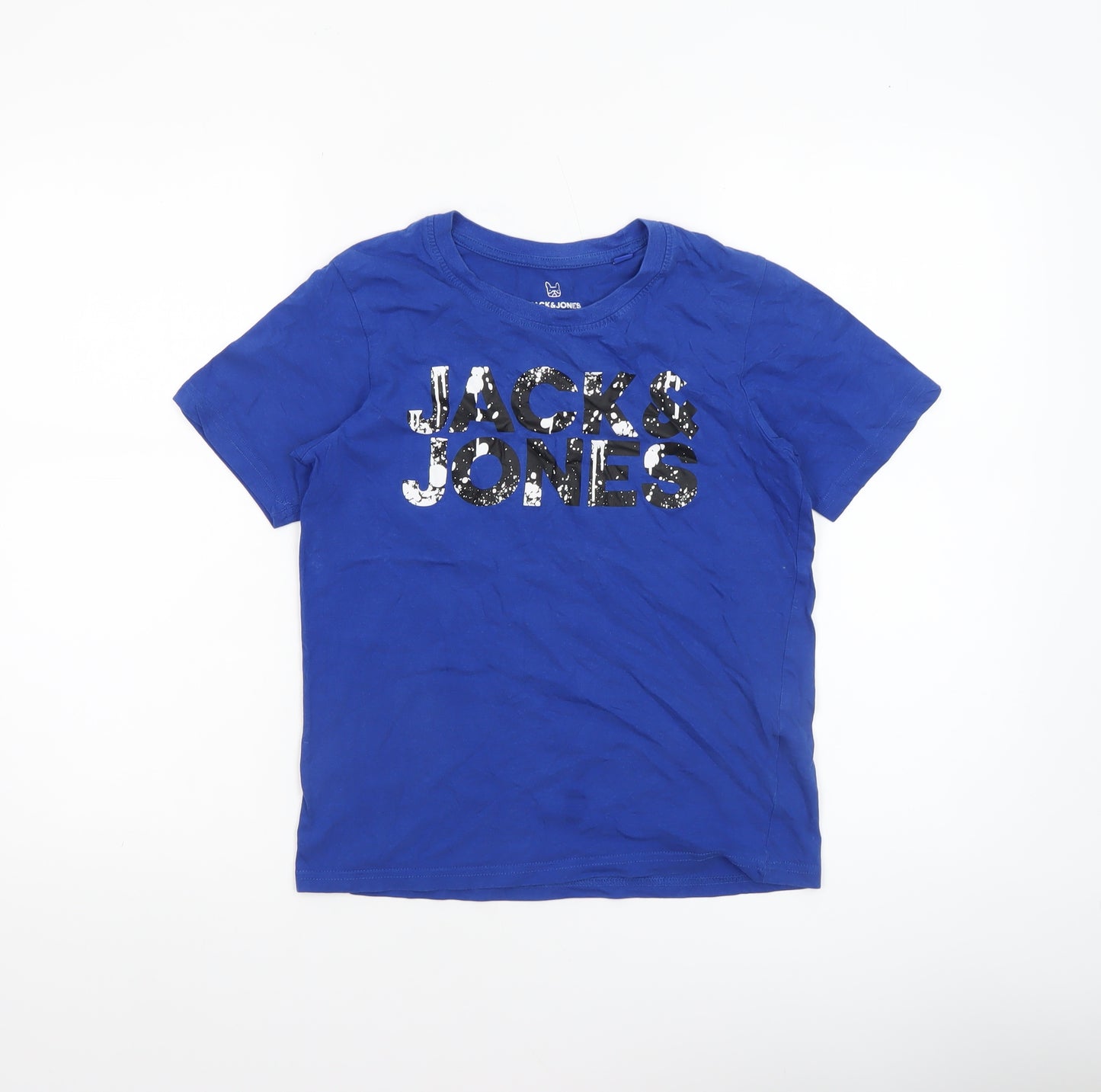 Jack & Jones Boys Blue Sequin Logo Short Sleeve T-Shirt 12 Years