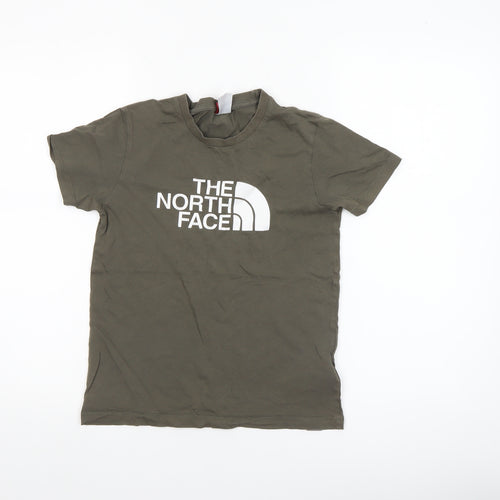 The North Face Boys Green Medium Logo Cotton Short Sleeve T-Shirt
