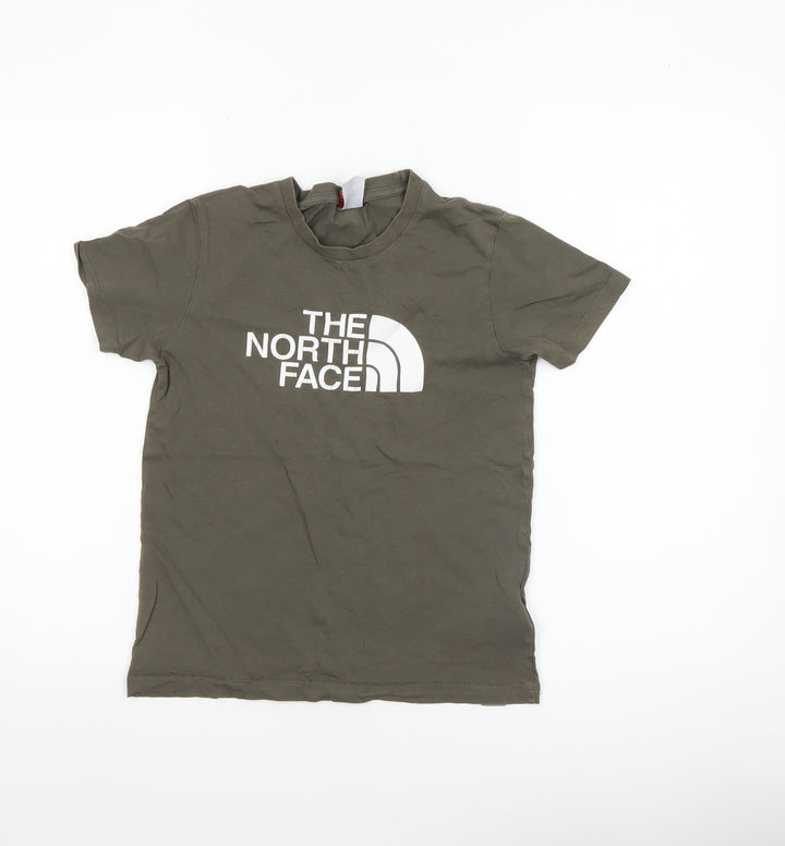 The North Face Boys Green Medium Logo Cotton Short Sleeve T-Shirt