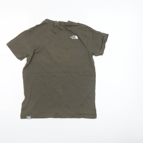 The North Face Boys Green Medium Logo Cotton Short Sleeve T-Shirt