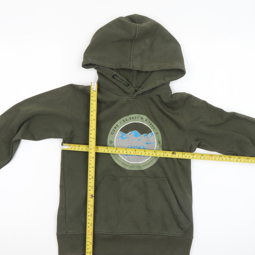 Jack & Jones Boys Green Pullover Hoodie Size 140 Cotton Blend Casual